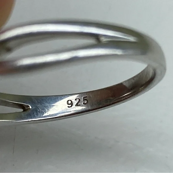 JJ Sterling Silver Heart with Diamond Illusion Setting Statement Ring - Picture 8 of 10